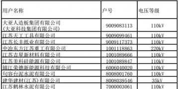 江蘇9、10月份電力集中競價(jià)交易準(zhǔn)入名單
