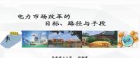 電力市場(chǎng)改革的目標(biāo)、路徑與手段