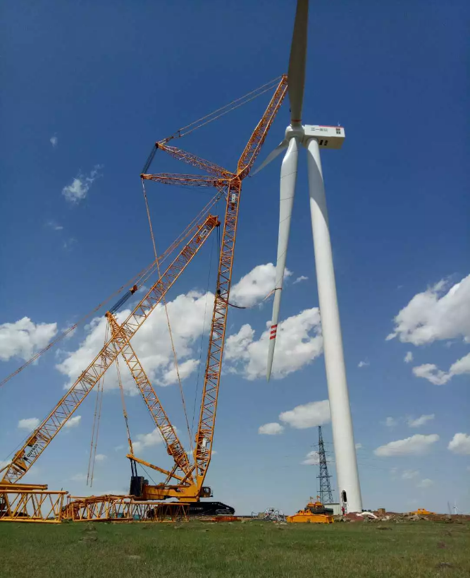 陸上風電重器：三一重能第一臺3.4MW風電機組順利完成吊裝！