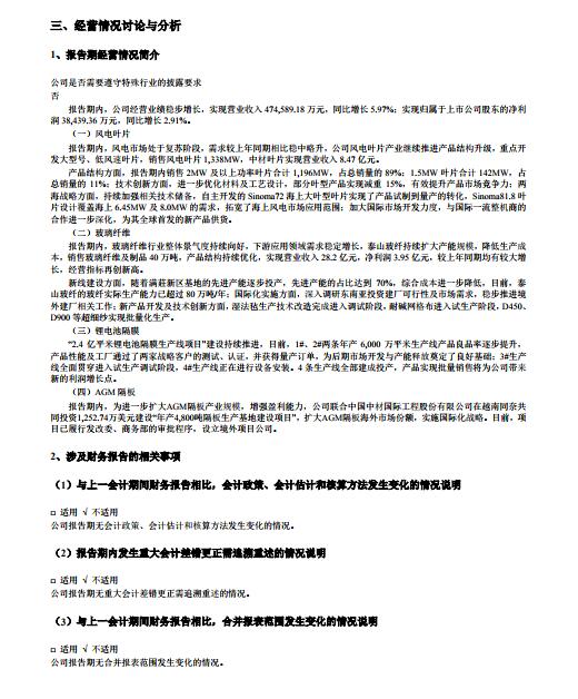 中材葉片上半年業(yè)績(jī)出爐：銷(xiāo)售風(fēng)電葉片1338MW 營(yíng)收8.47億元