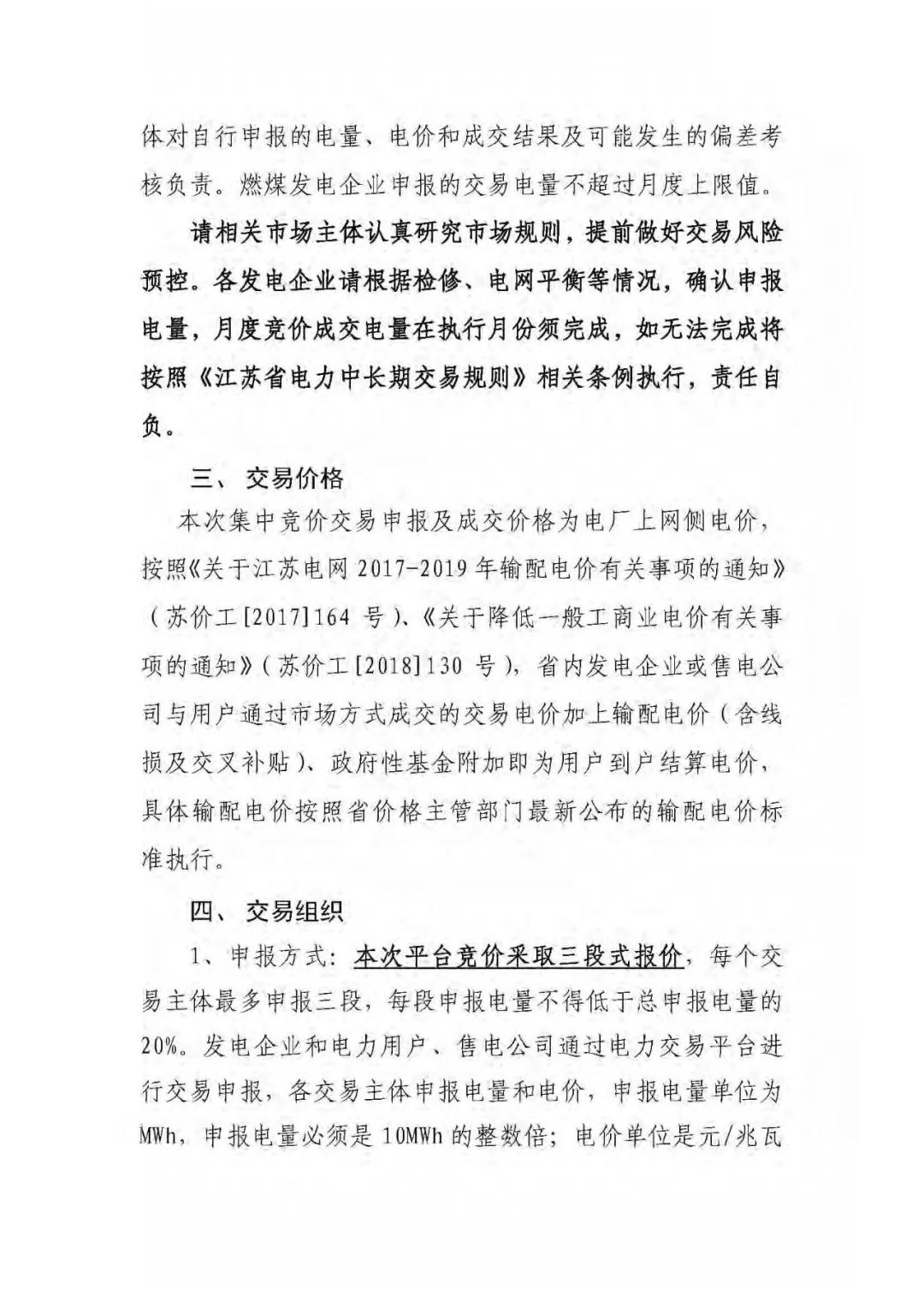 江蘇2019年3月份江蘇省電力集中競價(jià)交易(附購電方申報(bào)需量)