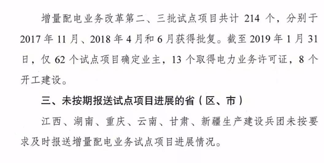 增量配電項(xiàng)目進(jìn)展情況通報(bào)，第二、三批試點(diǎn)項(xiàng)目應(yīng)于5月底前確定業(yè)主